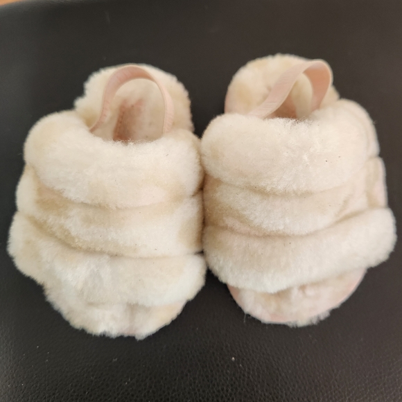 Baby size 4/5 UGG Fluff Yeah Slide Pink Leopard - Picture 4 of 6